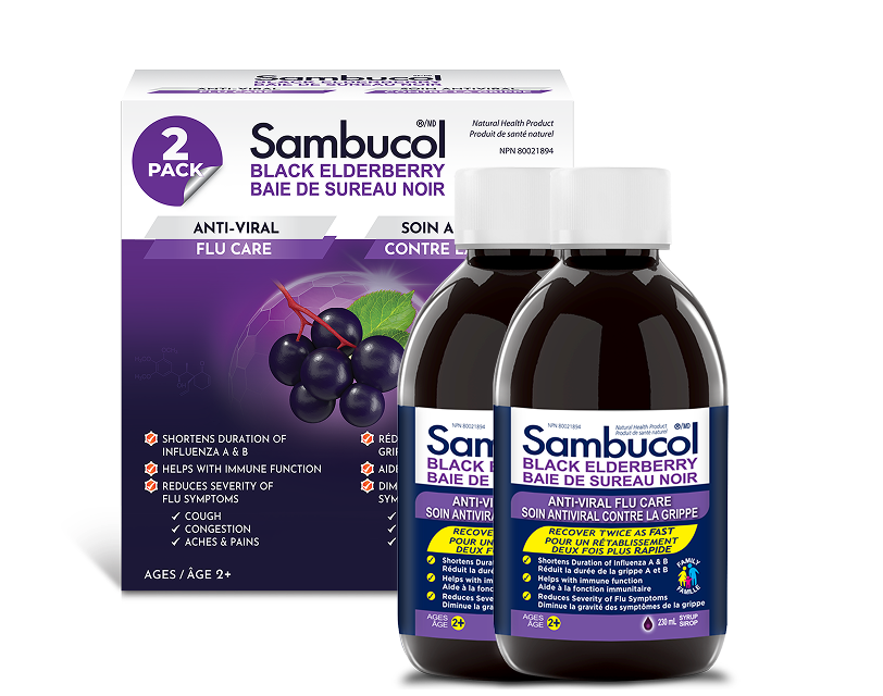 Black Elderberry Syrup to Boost Immunity and Cold & Flu Relief - Sambucol