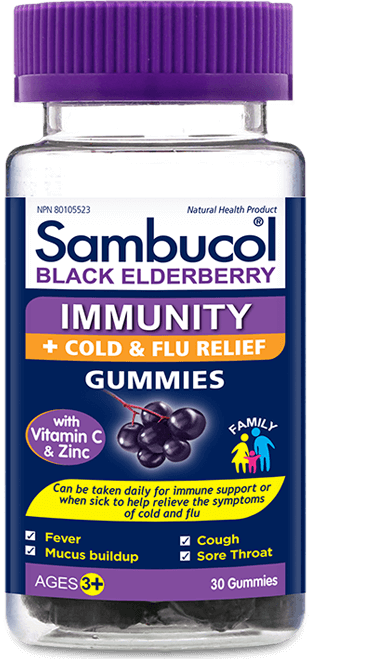 Black Elderberry Gummies to Boost Immunity and Cold & Flu Relief - Sambucol