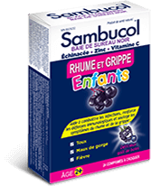Comprimé à mâcher contre le rhume et la grippe pour enfants - Sambucol