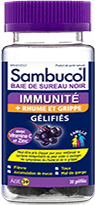 Immunité + Gélifiés contre le rhume et la grippe - Sambucol